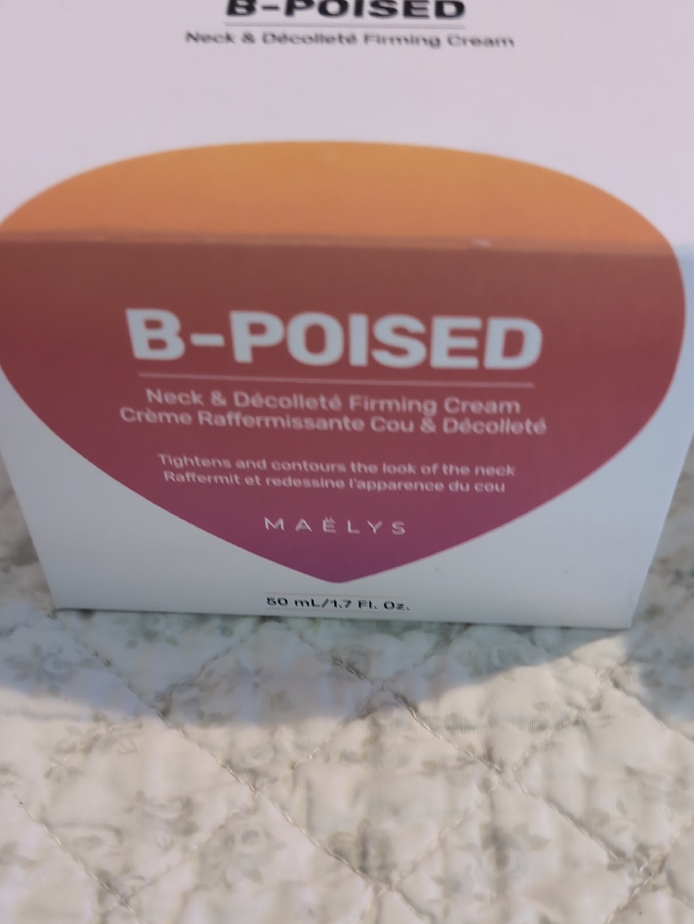 MAÉLYS B-POISED Neck & Décolleté Firming Cream — Pink/Peach